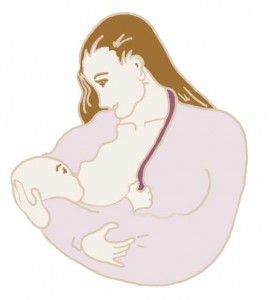 Cradle hold for breastfeeding