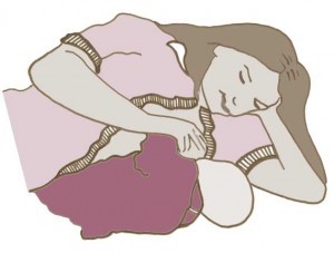 Side lying hold for breastfeeding