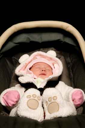 Newborn in car seat