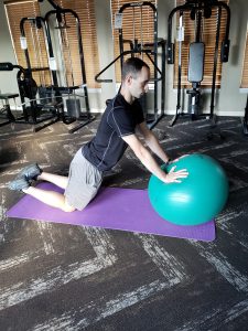 swiss ball glute ham raise